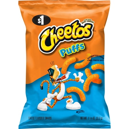 Cheetos Puffs Cheese Flavored Snacks, 1.125 oz Bag