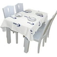 thumbnail image 5 of Coolnut Blue Anchors On Ivory Tablecloth Modern Table Cover for Home Decoration, Spill Proof Cloth Washable for Dinner Picnic, 60"x120", 5 of 6