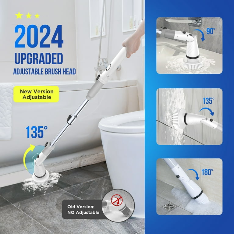 Electric Spin Scrubber, Cordless Bath Tub Power Scrubber 8in1, Deep  Cleaning, Shower Cleaning Brush Household Tools for Bathroom & Tile Floor