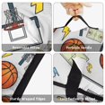 thumbnail image 6 of Basketball and Lightning White Pattern Teens Toddler Nap Mat with Pillow, Sleeping Mat Bag for Preschool Daycare 51"x22", 6 of 6