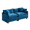 Blue_78"W, variant on Tcbosik 78 inch Modern Couch for Living Room, Chenille Upholstered Sectional Loveseat with Pillow, Cozy 2-Seater Sofa for Bedroom, Beige