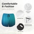 thumbnail image 4 of Salouo Blue to turquoise Print Women's 2 in 1 Running Shorts Double-Layer Shorts Athletic Workout Gym Yoga Shorts Running Shorts for Women-X-Large, 4 of 7