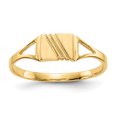 thumbnail image 1 of 14K Yellow Gold Childs Polished & Satin Ring, 1 of 2