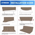 thumbnail image 6 of XYMHUN Armless Futon Cover Stretch Futon Slipcovers with Elastic Bottom Dark Coffee, 6 of 7