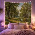 thumbnail image 2 of Forest Clearing Stream Landscape with Dappled Sunlight, Serene Boho for Nature Lovers, Botanical Wall Art, Housewarming Gift, Tapestry Wall Hanging for Bedroom and Living Room, 2 of 7