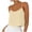 Beige, variant on Women's Back Button Adjustable Strap Crop Cami Top Summer Casual Sleeveless Blouse Black S