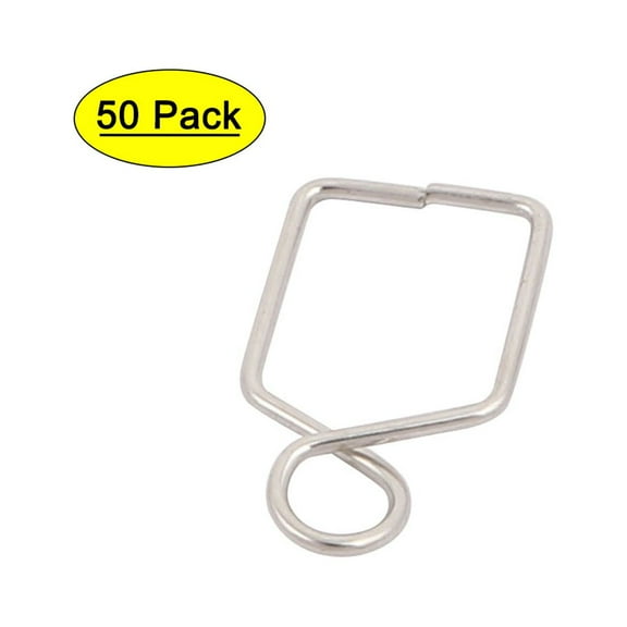 Unique Bargains 50Pcs 10mm Wide Chandelier Connector Clip Chromium Tone for Fastening Crystal