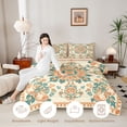 thumbnail image 3 of Erosebridal Green Orange Mandala Queen Comforter Set, Bohemian Exotic Style Bedding Comforter Set, Gray Reversible 3pcs, 1 Comforter and 2 Pillowcases, 3 of 6