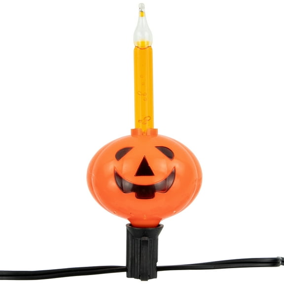 Northlight Jack O' Lantern Halloween Bubble Lights - 6' - Black Wire - 7ct
