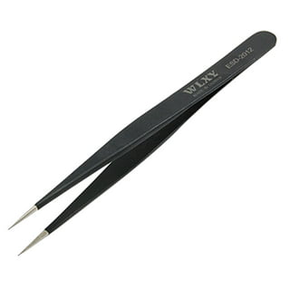 Unique Bargains 2pcs Silver Tone Curved Tip Watch Jewelry Repair Tool  Watchmakers Tweezers 