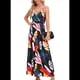 thumbnail image 2 of Vestido de Verano 2025 para Mujer, con Estampado Floral, Lazo Frontal, Tirantes Finos, Informal, Bohemio, para Playa, Suelto, Negro, Talla L, 2 of 6