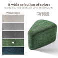 thumbnail image 5 of UIXE Rounded Triangle Ottoman Pebble Footstool Upholstered Coffee Side Tables for Living Room Bedroom Entryway, Green, 5 of 6