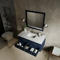 thumbnail image 4 of Castor 48 in W Blue Single Bath Vanity Carrara Marble Top and 43 in Mirror, 4 of 11