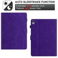 thumbnail image 3 of Case for iPad 10th Gen 10.9" 2022, Embossed PU Leather Cover Flip with Smart Auto Wake / Sleep Stand Function Pencil Holder and Card Slots & Footgrip for iPad 10th Generation Case, Purple, 3 of 5