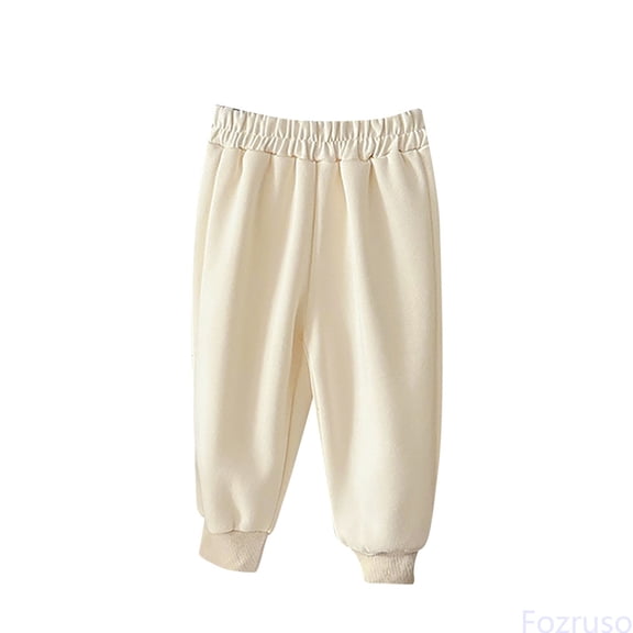 Fozruso Baby Boy' Pants Knitted Leggings Joggers Infant Harem Pants For Toddler Drawstring Pants Wide Leg Sweatpants Sizes 18-24 Months(Beige)