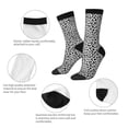 thumbnail image 3 of Fuzoiu Black Leopard Print Athletic Crew Socks for Men & Women,Casual Crew Socks,Above Ankle Crew Socks for Business, Casual, 3 of 6