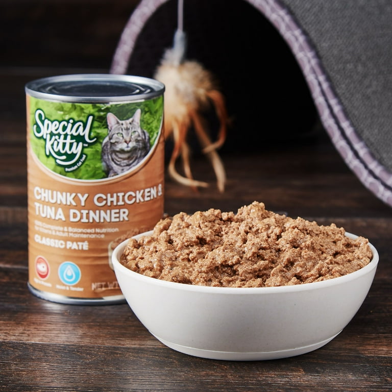 Special Kitty Chunky Chicken & Tuna Dinner, Classic Pate, 22 oz
