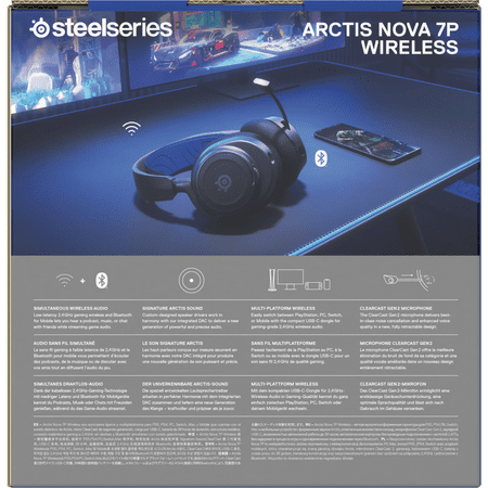 SteelSeries Arctis Nova 7P Multi-Platform Premium Wireless Gaming Headset - Black