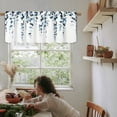 thumbnail image 4 of Alishomtll Valance Curtains for Living Room Bedroom Kitchen Windows Grey Blue Watercolor Leaves Print ,52 x 18 inch,Rod Pocket, 4 of 8