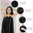 thumbnail image 3 of Women Adjustable Bath Towel Wrap,Soft Body Wraps Dress with Hair Towel for Shower,Super Absorbent and Quick Drying (Black), 3 of 6