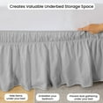 thumbnail image 3 of CCNY Wrap Around Style Bed Skirt Twin XL Light Gray 15" Microfiber Bed skirt, 3 of 6