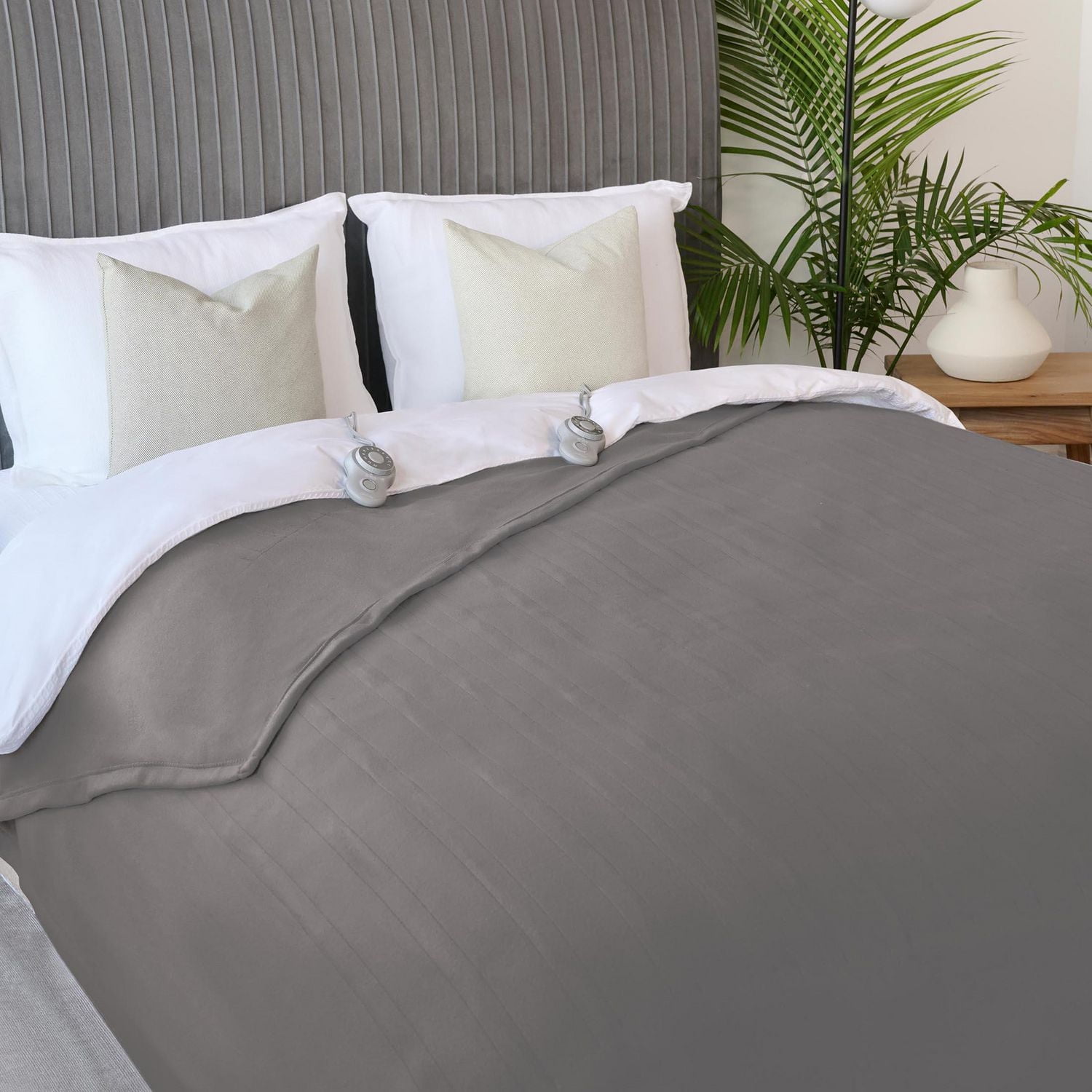 Sunbeam Twin, Full-Queen, King Blanket Fleece, 12 Heat Settings, 12-Hour Auto Shut-Off