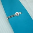thumbnail image 2 of Don't Be Scared I'm Trying to Flirt Kawaii Chibi Heart Round Tie Bar Clip Clasp Tack Silver Color Plated, 2 of 5