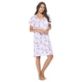 thumbnail image 2 of Casual Nights Women's Short Sleeve Floral Nightgown Nightshirt Night Dress, 2 of 5