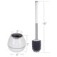 thumbnail image 4 of Juego de cepillo y soporte para inodoro, cerdas de silicona, kit de cepillo para tazón de limpieza de baño con pinzas, color blanco Xemadio HMHZ060, 4 of 9