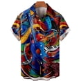 thumbnail image 5 of Camisas hawaianas para hombre, ropa de verano con estampado floral 3D, camisas de manga corta a la moda para playa, blusas con solapa, ropa informal vintage para hombre, 5 of 5