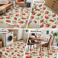 thumbnail image 5 of Area Rug for Living Room, Red Strawberry Non-Slip Indoor Large Carpet for Bedroom/Dining Room, Summer Fruits Farmhouse Leaves Floral Retro Washable Low-Profile Floor Mat Runner Rugs - 2.7 x 5 Ft, 5 of 8