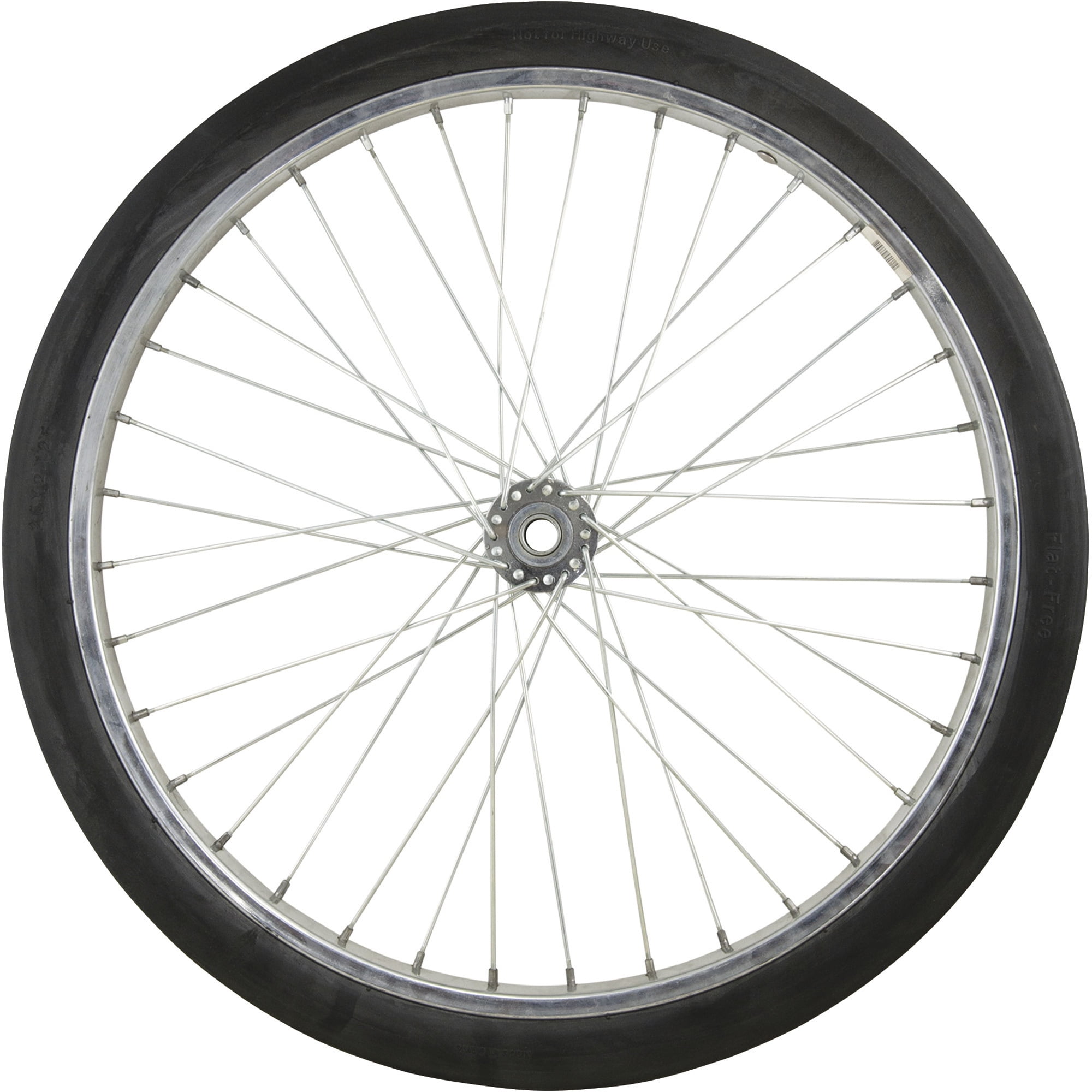 Marathon Tires Flat-Free Tire on Steel Spoke Rim, 3/4in. Bore, 26 x 2.125in.