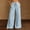 Blue women's wide leg capri pants a1, variant on Women's Striped Wide Leg Pants High Waisted Casual Lounge Palazzo Trousers with Pockets Summer Vacation Beachwear Travel Clothes, Green 2XL