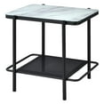 thumbnail image 6 of Furniture of America Joaquin Metal 2-Piece Coffee Table Set in Black and White, 6 of 12