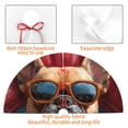 thumbnail image 4 of Lsque French Bulldog In Sunglasses Print Christmas Tree Skirt, Tree Skirt with Ties or Velcro, Perfect for Holiday Decorations, Halloween, and New Year-30", 4 of 7