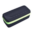 thumbnail image 1 of Mira la caja de viaje, transporte de la caja 3 ranuras con almohadas de relojes a prueba de golpes, estuche organizador de la caja de almacenamiento Gris, 1 of 8