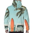 thumbnail image 7 of Xecao Vintage Surf Van Beach Pattern Men's Adult Pullover Hoodie,Hooded Sweatshirt-XX-Large, 7 of 7
