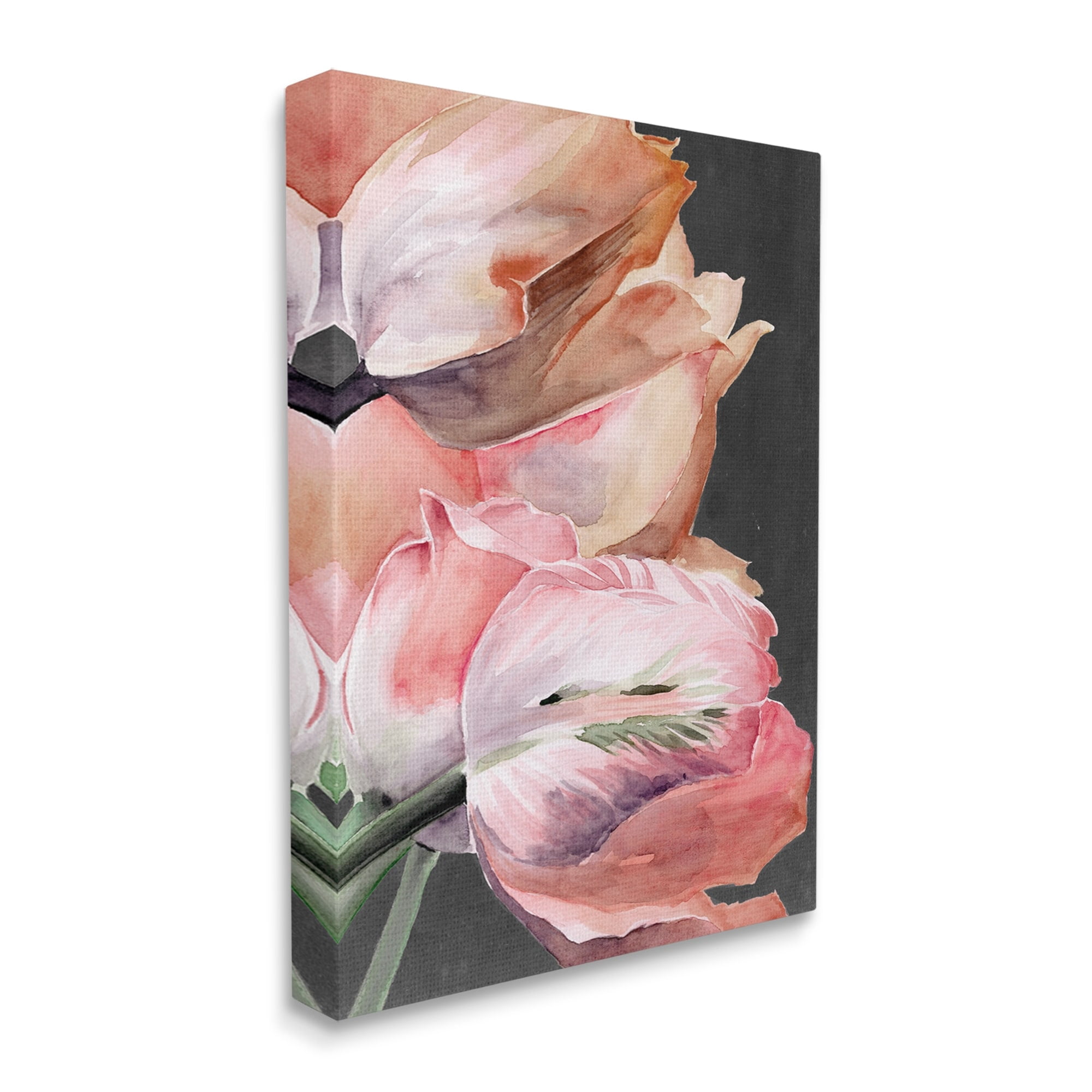 Stupell Industries Pink Tulips Flower Arrangement Botanical & Floral Painting Gallery Wrapped Canvas Print Wall Art