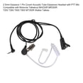 thumbnail image 3 of Carevas 2.5mm Earpiece 1 Pin Covert Acoustic Tube Earpieces Headset with PTT Mic Compatible with Motorola Talkabout MH230R MR350R T200 T260 T600 MT350R Talkies Two Way Radios Microphone, 3 of 7