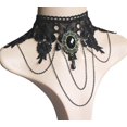 thumbnail image 1 of Black Lace Jewelry Handmade Collarbone Chain, 1 of 4