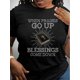 thumbnail image 1 of Blessing Letter Print Crew Neck T-shirt, Casual Short Sleeve Top For Spring & Summer, Women's Clothing Tee For Adult, Men, Women, Teen, Teenager, Adolescent, Youth, 1 of 6