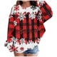 thumbnail image 2 of Blusas y camisas de manga larga con cuello redondo para niños Estampados navideños de manga larga Casual Suelto Forro polar para mayor calidez Sudadera con capucha de manga larga con cuello redondo pa, 2 of 5