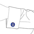 thumbnail image 4 of Bling Jewelry Mens Round Circle Disc Freemasons Compass Symbol Shirt Cufflink Royal Blue Enamel, 4 of 6