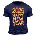 thumbnail image 5 of Jinhomg Fashion Shirts for Men Novelty Funny 2025 Letter Print T-Shirts Lightweight Comfy Short Sleeve Crew Neck Tees Casual Spring Summer Tops 90 Percent off Clearance Sale Clearance Navy XL, 5 of 6