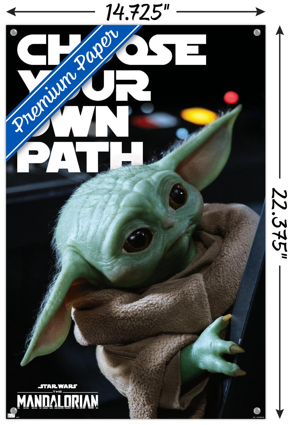 Star Wars: The Mandalorian Season 2 - Choose Your Own Path Wall Poster with Pushpins, 14.725" x 22.375"