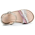 thumbnail image 4 of Blikcon Kids Girls Summer Sandals Strappy Comfort Soft Flat Sandal (Toddler/Little Kid), 4 of 8
