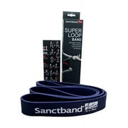 (Made in Malaysia)(Level 5 Super-Heavy) Sanctband Active (Violet) 41" Super Loop Band Latex, Exercise Chart Included Bands for Working Out Crossfit Resistance Exercise Band Fitness Strength Training