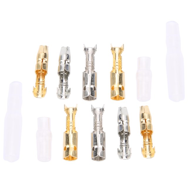 MOTOCÍTERA 400 CONECTOR DE PIEZAS DE MOTOCICLETA TERMINAL ELÍCRICO MOCHO DE PLÁSTICO Silver de Oro de 3.9 mm de 3.9 mm