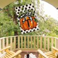 thumbnail image 4 of Fall Monogram Letter T House Flag Polka Dot Pumpkin 28x40 Inch Double Sided Outside, Small Burlap Family Last Name Initial Yard Decoration, 4 of 6