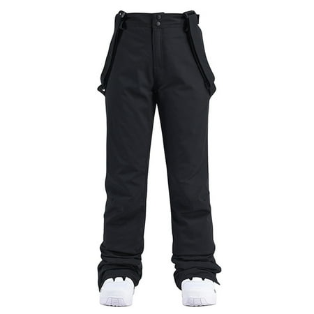 TrdSipl Women Insulated Snow Pant Winter Thermal Ski Pant Outdoor Windproof Water Proofing Snowboard Pants with Detachable Suspender